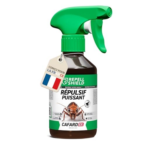 Anti Cafard RepellShield Élimination des Blattes de Cuisine Formule Spray Prête à l'Emploi