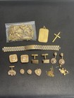 Assorted 10K 12K 14K Gold Filled Scrap Jewelry Lot Cufflinks Watches 76 Grams — photo 2
