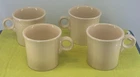 FIESTAWARE Post 1986 Retired Ivory Fiesta Coffee Mugs Ring Handle  SET OF 4