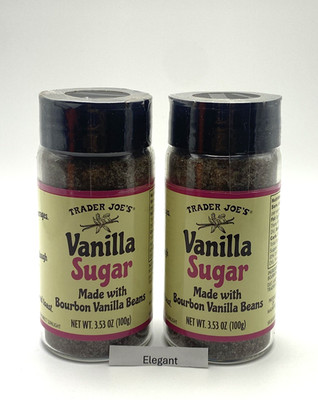 2 X Trader Joe s Vanilla Sugar Made with Bourbon Vanilla Beans 3.53 Oz Each