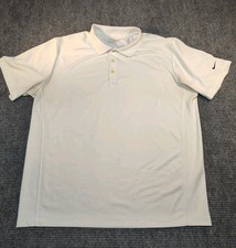 Nike Golf Dri-Fit Men's Size XL Solid White Short Sleeve Polo Shirt