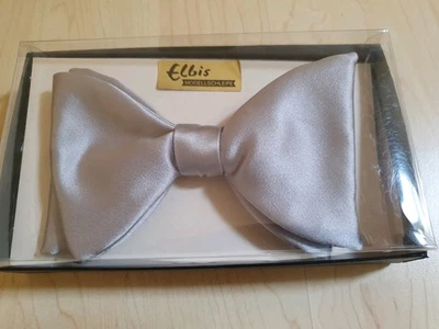 Fliege Elbis Modeschleife mit Gummizug Farbe silbergrau - Bild 1 von 2