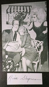 NINA SHIPMAN Hand Signed Autograph CUT With 4X6 PHOTO THE MUNSTERS -ACTRESS