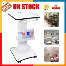 3 Tiers Beauty Salon Stand Rolling Cart SPA Beauty Machine Holder Trolley White