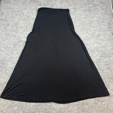 Merona Maxi Skirt Womens Medium Black Rayon S...