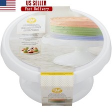 2in1 Cake Stand Serving Plate Pedestal Display Sturdy Plastic 10inch Round New