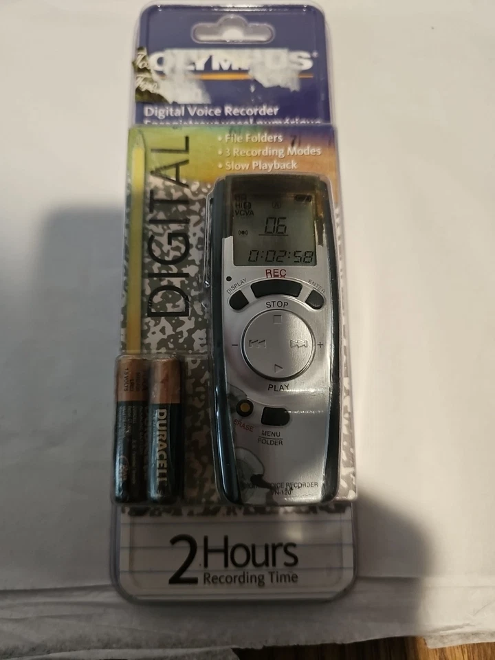Olympus Handheld Digital Voice Recorder VN-120 2 Hours 3 Recording Modes - Image 2 of 4