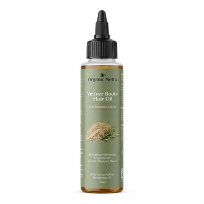 Organic Netra Haaröl Mit Vetiverwurzeln Und Rosmarinblättern 100 ml