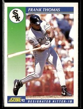 1992 Score #505 Frank Thomas White Sox Baseball Card 3001F