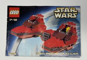 LEGO 7119 Star Wars: Twin-Pod Cloud Car *NO MINIFIGURE* Vehicle & Manual only