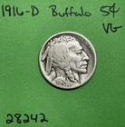 1916-D Buffalo 🦬 Indian Head Nickel 5c Vg Very Good