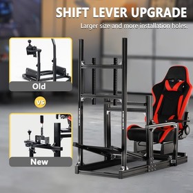 Marada 4080 Aluminum Racing Game Cockpit With Red Seat&TV Stand Fit LogitechG923