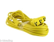 50 FT 14-3 Outdoor Extension Cord w/3 Outlets 15A 1875W