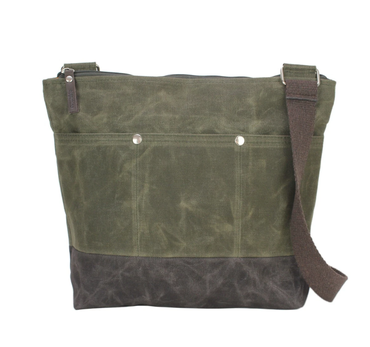 Waxed canvas crossbody tote cheap