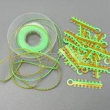 Dental Orthodontic Elastic Ligature Ties Rubber Bands Brace Power Chain Gold
