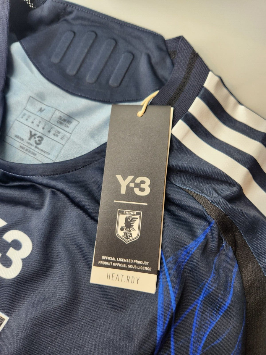 Player version Y-3 日本代表 サッカーシャツ HEAT.RDY Japan 2024 Y-3 Authentic Home Heat.Rdy Jersey Blue NEW M-XL