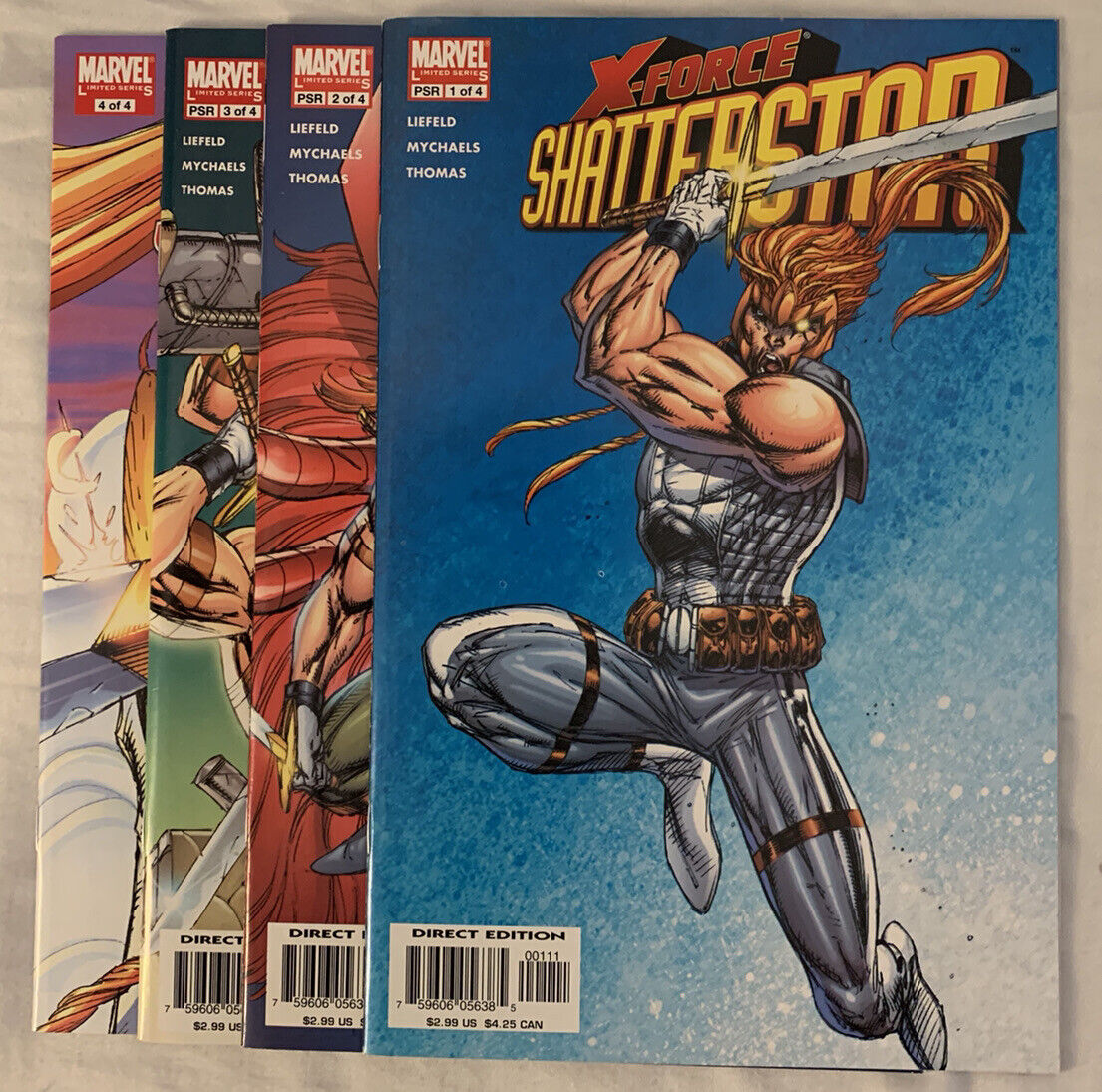 X-Force Shatterstar #1, 2, 3 & 4 of 4 Marvel Comics by Brandon Thomas 2005