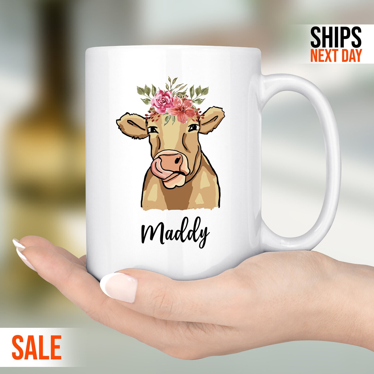 Custom Cow Mug Custom Cow Name Mug Gift For Her Gift Mug For Her Cow Mug Cow Mug