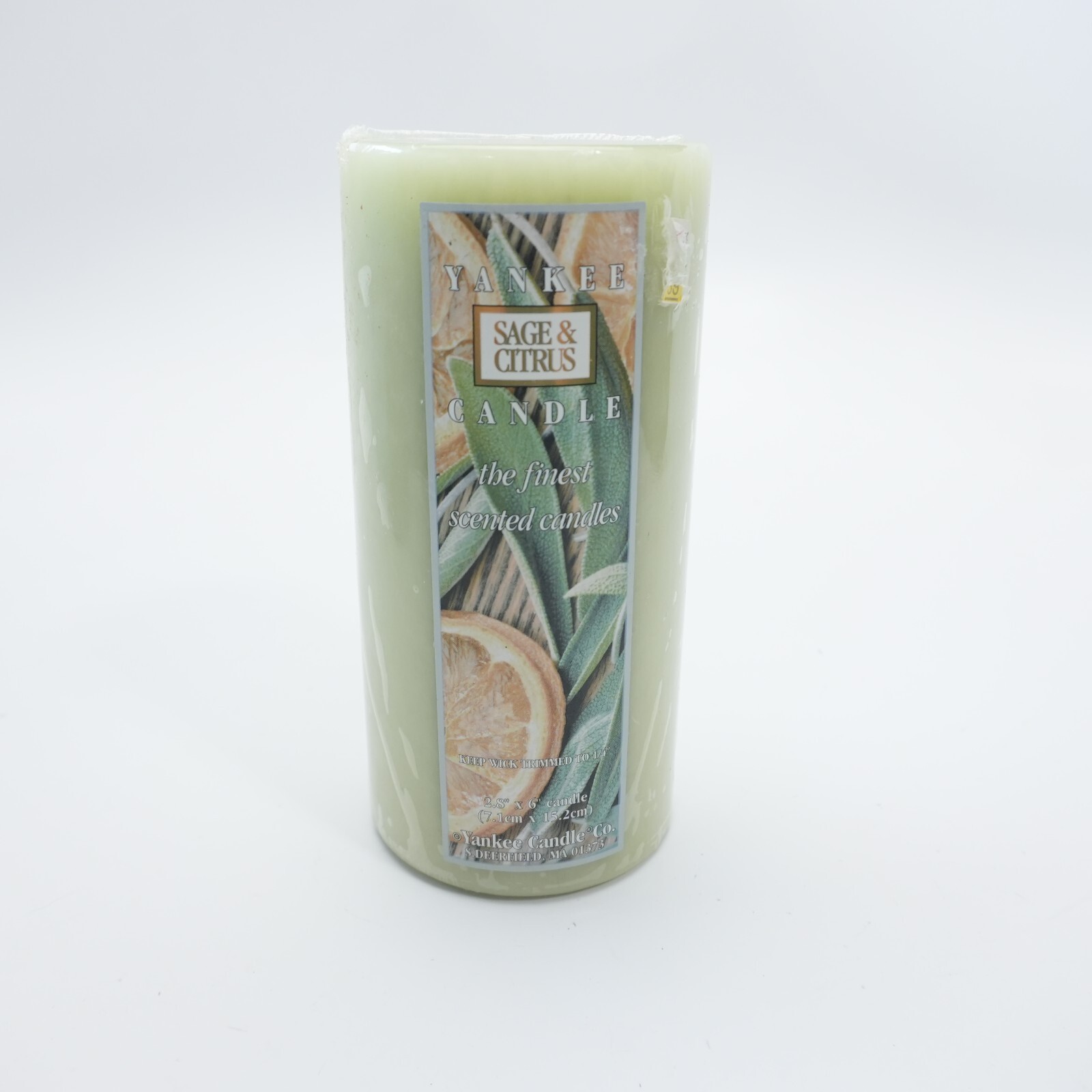Yankee Candle "SAGE & CITRUS&rdquo; 12 oz. Pillar Candle 6" x 2.