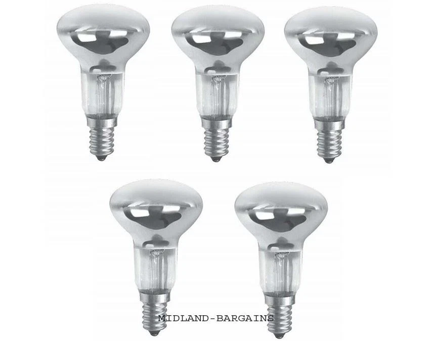 R50 Spotlight Bulbs 25w SES E14 Opal Reflector Screw in Spot Light Bulbs x 6