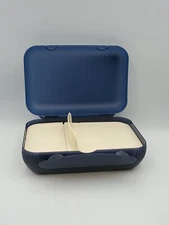 Tupperware Tuppercraft Two Piece Divided Lunch Box w/ Sandwich Holder
