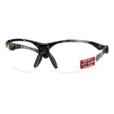 Clear Lens Protective Safety Glasses UV400 ANSI Z87.1+ Up Down Temple