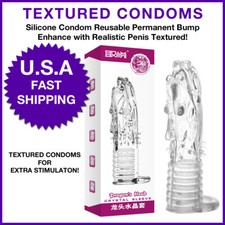Manga o Condon de Silicona Reusable Suave con Textura para Hombre Estimula