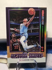 De'Aaron Fox 2019-20 NBA Hoops Action Shots Holo #15 Sacramento Kings