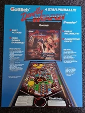 Deadly Weapon - Gottlieb Pinball ORIGINAL Promo Advertising Flyer - last one