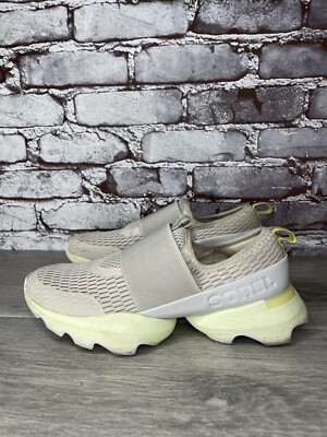 Sorel Kinetic Impact Strap Beige Mesh Synthetic Slip On Shoes Women s 7M US/38EU