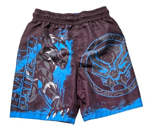 Marvel Black Panther Swim Trunks Shirts Blue/Black Size 5/6