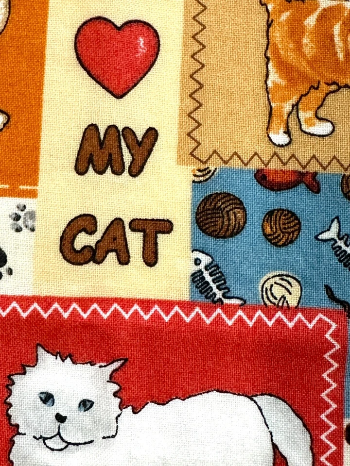 Tela Gato Siamés Patchwork Tramposo Algodón Marrón Retro *2 PIEZAS* (35 L x 20 W) Foto 3 de 4