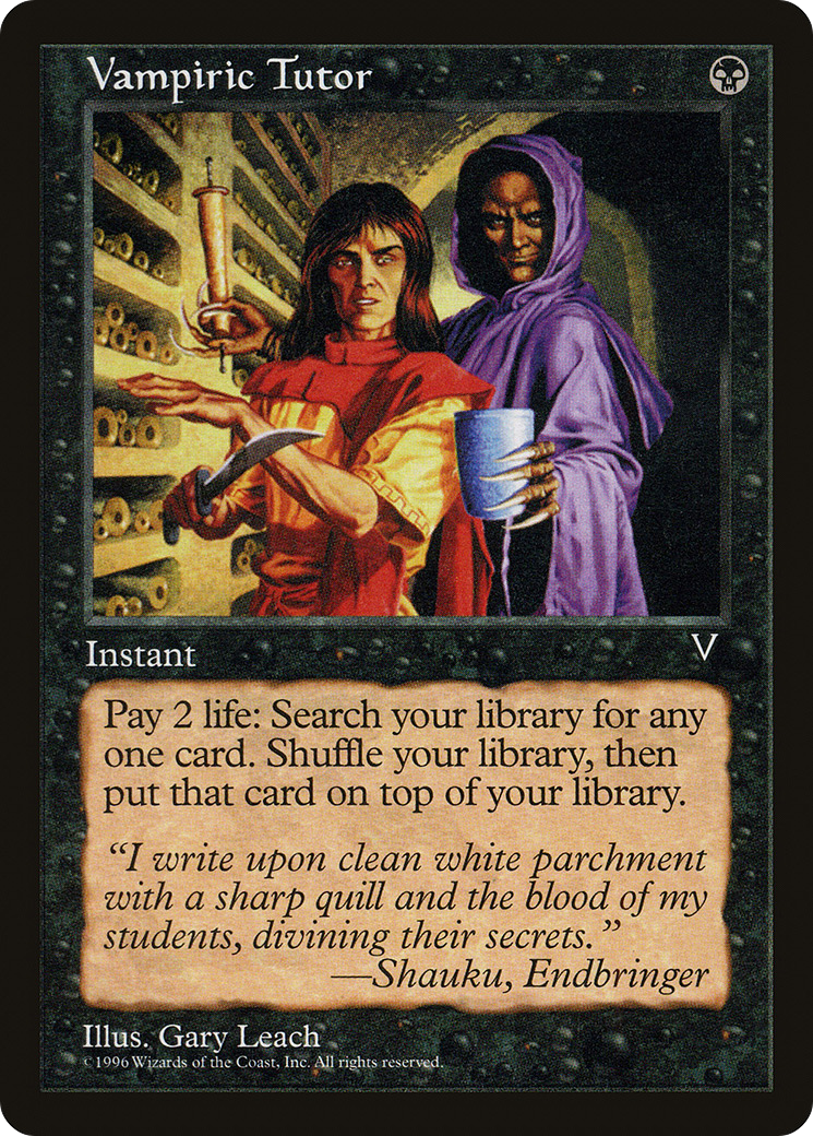 MTG　吸血の教示者　Vampiric Tutor Vampiric Tutor x1 Visions MTG - EX/NM - R72 - 4RCards | eBay