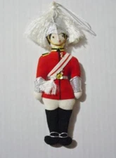St. Nicholas Square Felt British ROYAL GUARDSMAN Soldier Christmas Ornament Bead