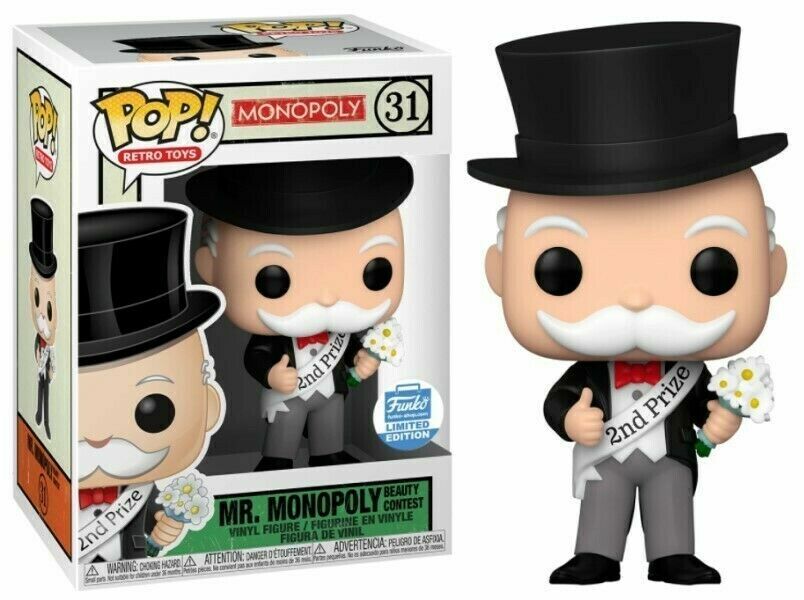 Funko Pop! From Hasbro Mr Monopoly Beauty Contest Vinyl #31 Limited Edition -Nib