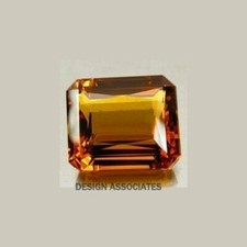 NATURAL MADEIRA CITRINE 8 x 4.5 MM EMERALD CUT FROM BRAZIL F-4887