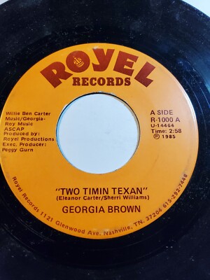 Georgia Brown - Two Timin' Texan - Royal  VG+ F144