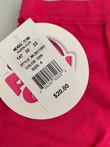 Kohl’s My Little Pony Girls Bike Shorts Sz: 4 Hot Pink RETAIL: $20 (MW-1(x2)) - Picture 4 of 6