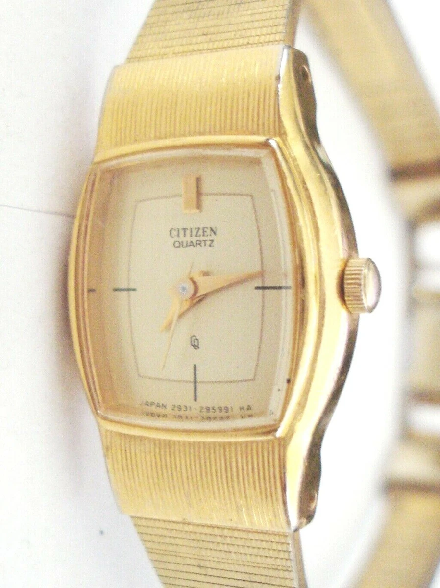 VINTAGE GOLD TONE LADIES CITIZEN WATCH NICE DESIGN NEEDS BATTERY NR