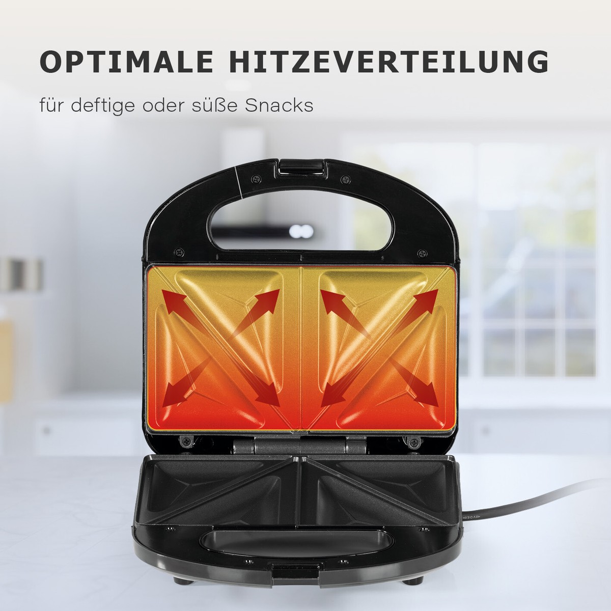GOURMETmaxx Sandwichmaker Sandwich Toast Maker Panini Toaster 