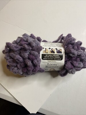 Yarn Laine, Loops Boucles Loops, Aubergine #569223, 3.5oz/16.4yds Finger Yarn.