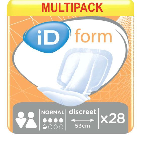 iD Form NORMAL 6 Packs of 28 Incontinence Pads 168 Total Discreet 53cm Size 1