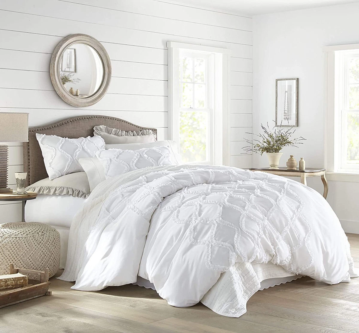 White top king shams