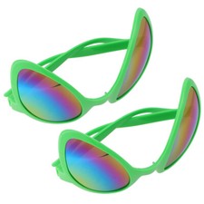 2pcs Simulation Alien Glasses Funny Eye Glasses Eye Costume for Party Gathering