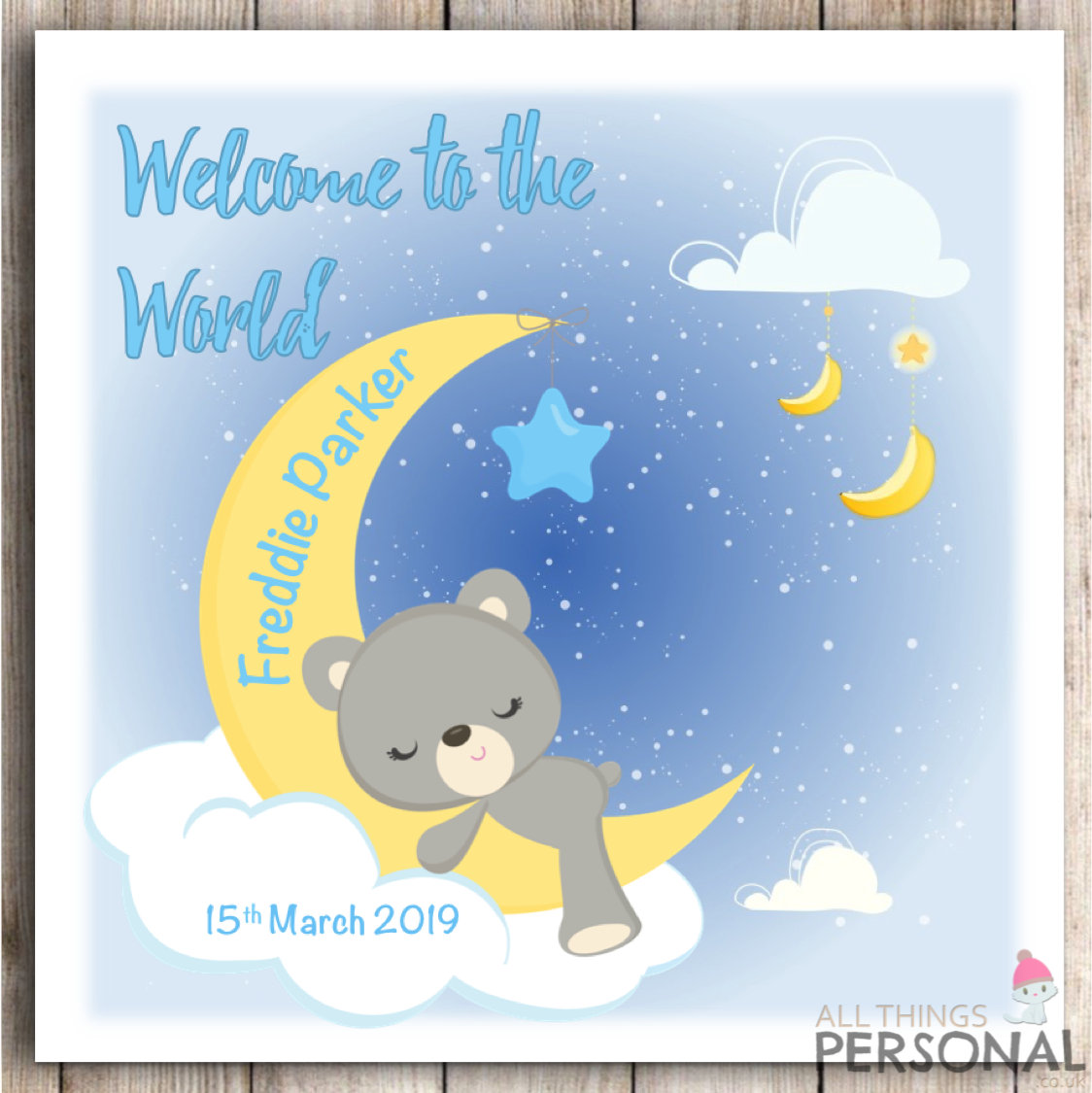 New Baby Boy Card Welcome to the World Congratulations Parents It's a Boy Card