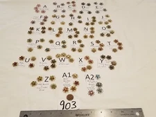 Channel Flower Connectors Swarovski 20mm Elements Brass Rhodium Findings # 903