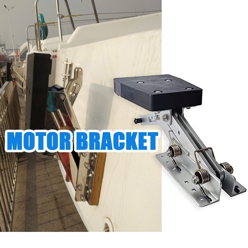 Aluminum Boat Kicker Outboard Motor Bracket Marine Heavy Duty 2-Stroke Yacht