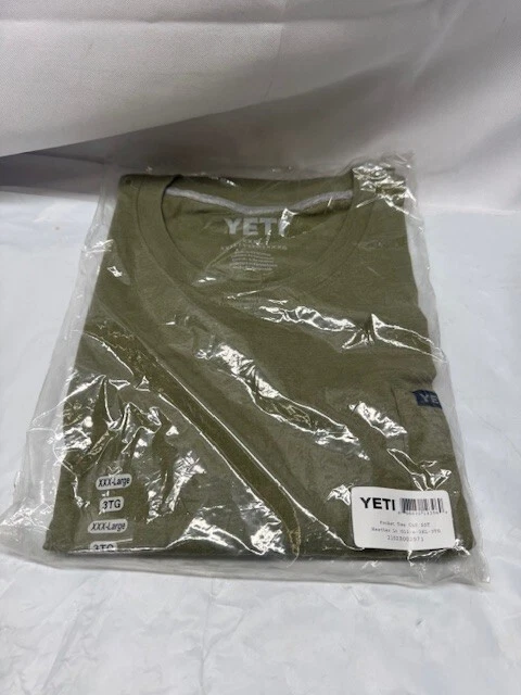 Camiseta Yeti Premium Manga Corta Bolsillo - Brezo Oliva 3XL *Nueva Foto 4 de 4