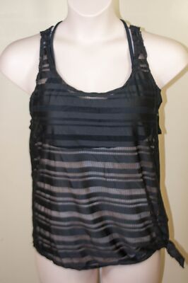 Splashletics Ladies Black Two in One Layered Swimwear Top Swimsuit MSRP $49