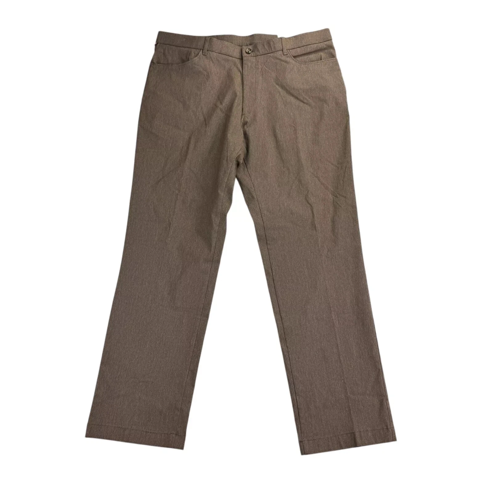 Tommy Hilfiger Mens TH Flex Finn Modern Fit Twill Pants Tobacco Brown 36x30